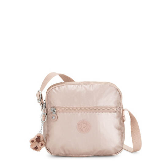 Kipling Keefe Metallic Crossbody Bags Quartz Metallic | CA 1184PJ